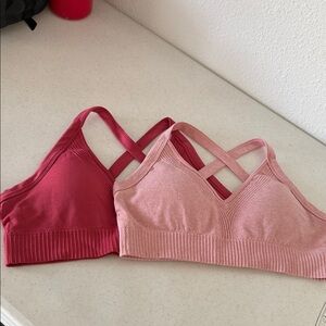 Seamless Crossback Sports Bralette - Rose & Dusty Rose